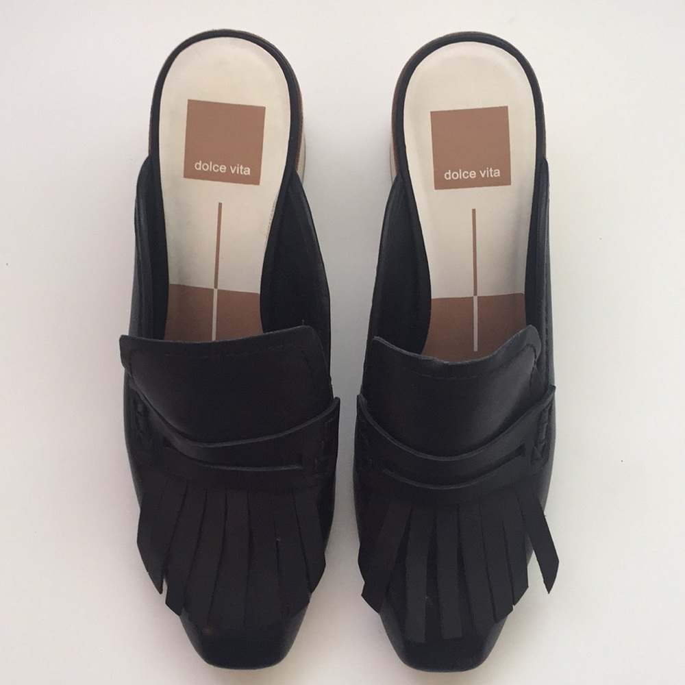 Dolce Vita heeled loafer slides
